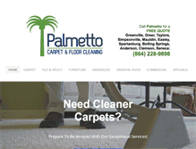Tablet Screenshot of palmetto-carpetcleaning.com